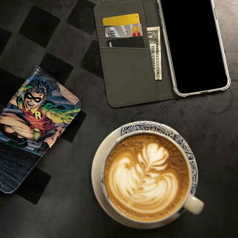 DC Comics Batman All Star Batman & Robin, The Boy Wonder ( Batman & Robin in Action) By Jim Lee iPhone 15 Plus Folio Case