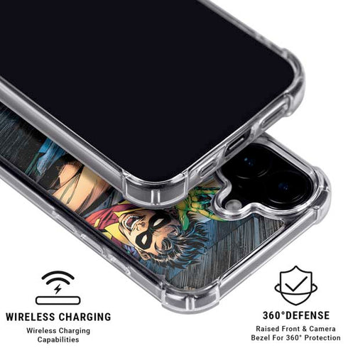 DC Comics Batman All Star Batman & Robin, The Boy Wonder ( Batman & Robin in Action) By Jim Lee iPhone 16 Plus Clear Case