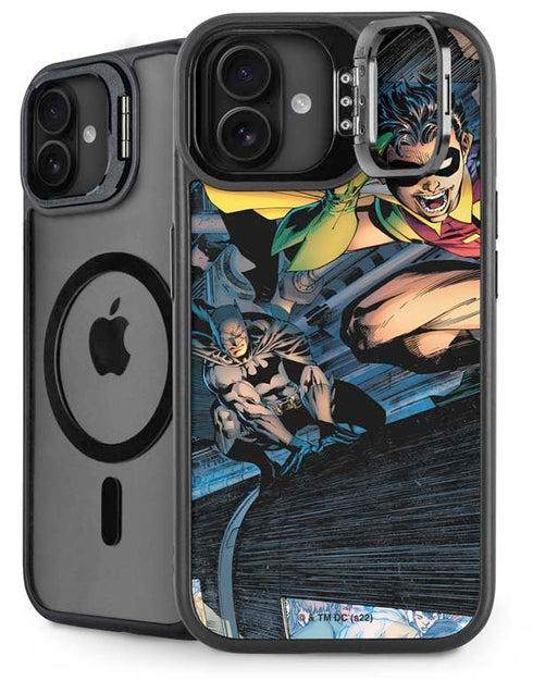 DC Comics Batman All Star Batman & Robin, The Boy Wonder ( Batman & Robin in Action) By Jim Lee iPhone 16 Plus Kickstand Case