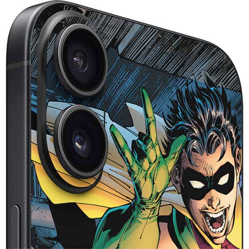 DC Comics Batman All Star Batman & Robin, The Boy Wonder ( Batman & Robin in Action) By Jim Lee iPhone 16 Skin