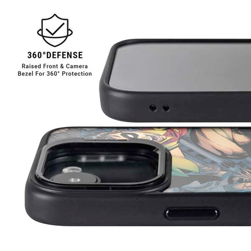 DC Comics Batman All Star Batman & Robin, The Boy Wonder ( Batman & Robin in Action) By Jim Lee iPhone 16e Kickstand Case