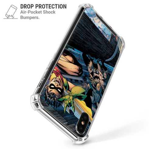 DC Comics Batman All Star Batman & Robin, The Boy Wonder ( Batman & Robin in Action) By Jim Lee iPhone X/XS Clear Case