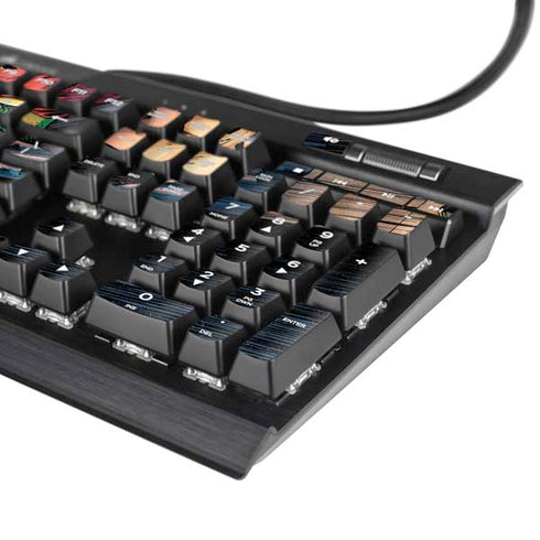 DC Comics Batman All Star Batman & Robin, The Boy Wonder ( Batman & Robin in Action) By Jim Lee K95 RGB PLATINUM Mechanical Gaming Keyboard Skin