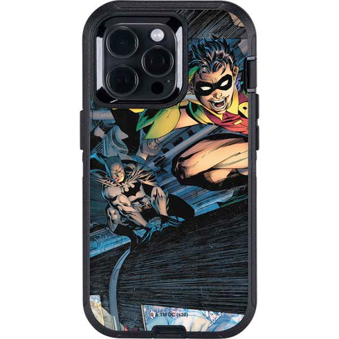 DC Comics Batman All Star Batman & Robin, The Boy Wonder ( Batman & Robin in Action) By Jim Lee Otterbox Defender iPhone Skin