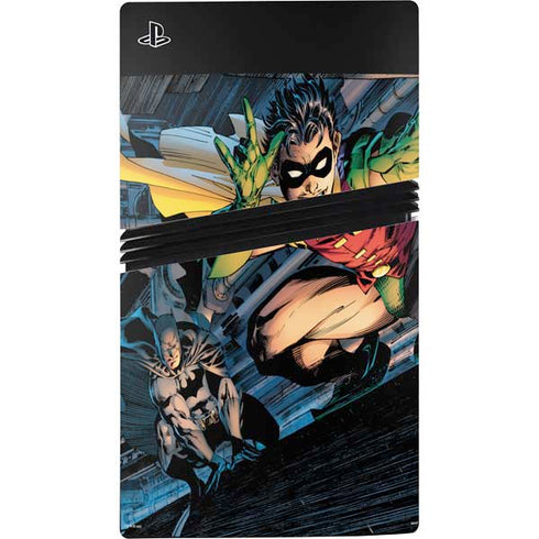 DC Comics Batman All Star Batman & Robin, The Boy Wonder ( Batman & Robin in Action) By Jim Lee PS5 Pro Console Skin
