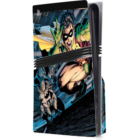 DC Comics Batman All Star Batman & Robin, The Boy Wonder ( Batman & Robin in Action) By Jim Lee PS5 Pro Disk Console Skin