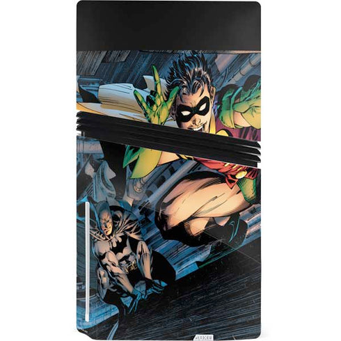 DC Comics Batman All Star Batman & Robin, The Boy Wonder ( Batman & Robin in Action) By Jim Lee PS5 Pro Disk Console Skin