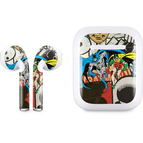 DC Comics Batman and Robin Vintage Action Pose Apple AirPods Skin