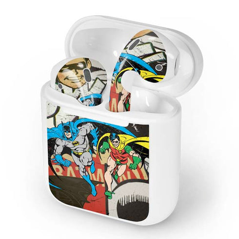 DC Comics Batman and Robin Vintage Action Pose Apple AirPods Skin