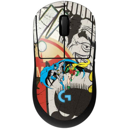 DC Comics Batman and Robin Vintage Action Pose G Pro Wireless Gaming Mouse Skin