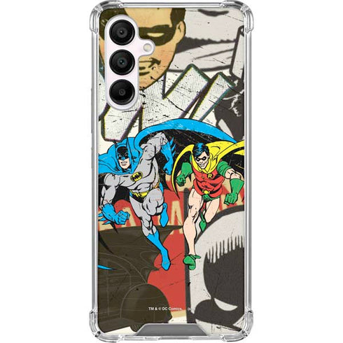 DC Comics Batman and Robin Vintage Action Pose Galaxy A16 5G Clear Case