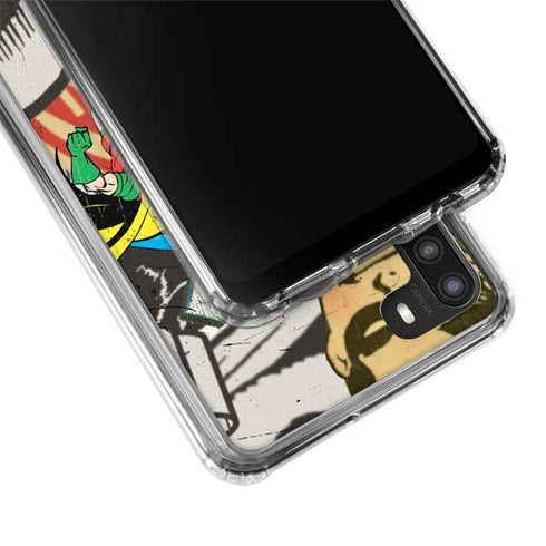 DC Comics Batman and Robin Vintage Action Pose Galaxy A21 Clear Case