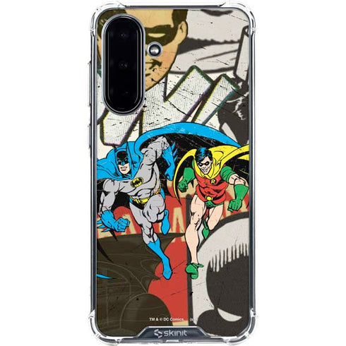 DC Comics Batman and Robin Vintage Action Pose Galaxy A36 5G Clear Case