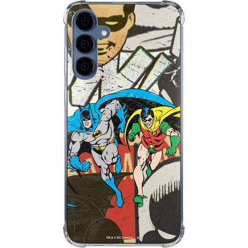 DC Comics Batman and Robin Vintage Action Pose Galaxy A55 5G Clear Case
