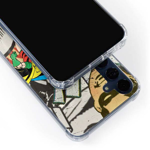 DC Comics Batman and Robin Vintage Action Pose Galaxy A55 5G Clear Case
