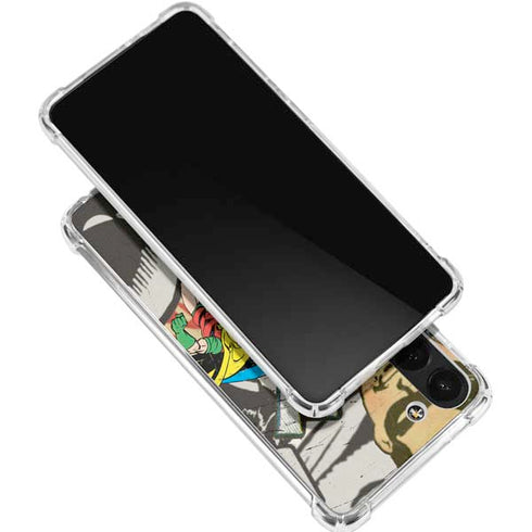 DC Comics Batman and Robin Vintage Action Pose Galaxy S24 FE Clear Case