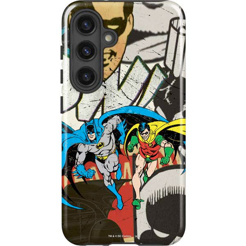 DC Comics Batman and Robin Vintage Action Pose Galaxy S25 Plus Impact Case