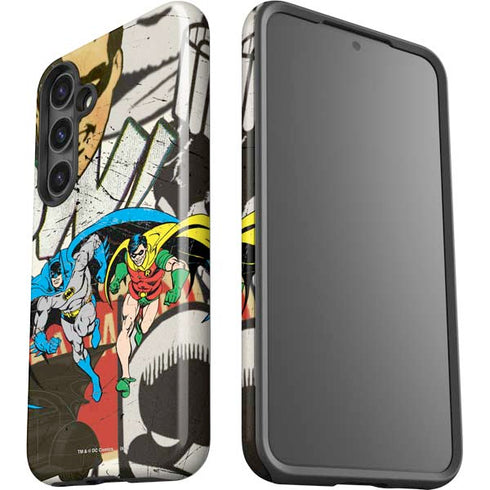 DC Comics Batman and Robin Vintage Action Pose Galaxy S25 Plus Impact Case