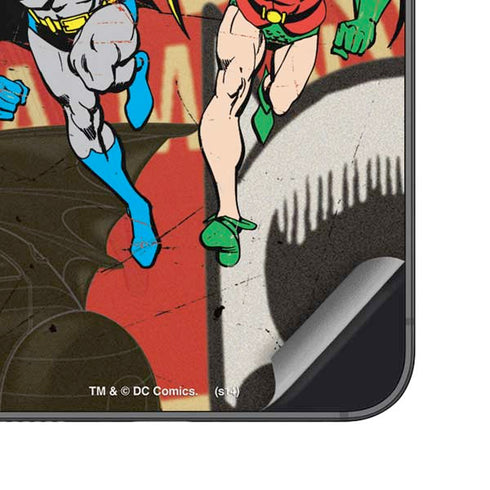 DC Comics Batman and Robin Vintage Action Pose Galaxy S25 Plus Skin