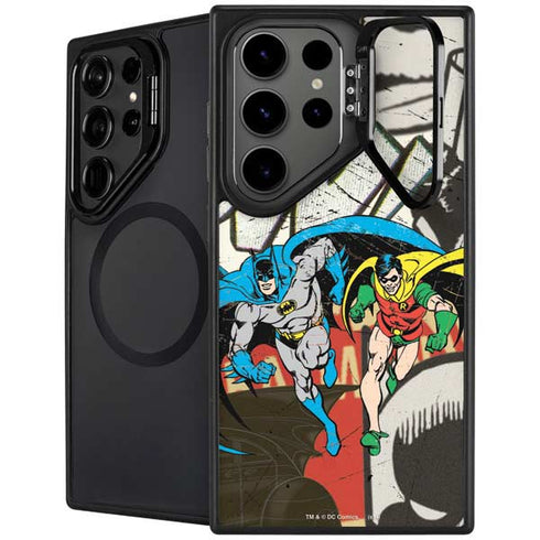 DC Comics Batman and Robin Vintage Action Pose Galaxy S25 Ultra Kickstand Case