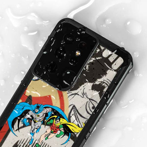 DC Comics Batman and Robin Vintage Action Pose Galaxy S24 Ultra Waterproof Case