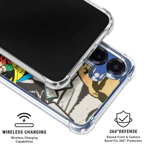 DC Comics Batman and Robin Vintage Action Pose Galaxy S25 Plus Clear Case