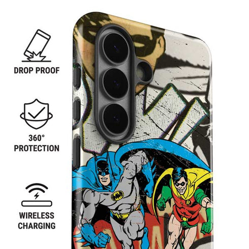 DC Comics Batman and Robin Vintage Action Pose Galaxy S26 Plus Impact Case