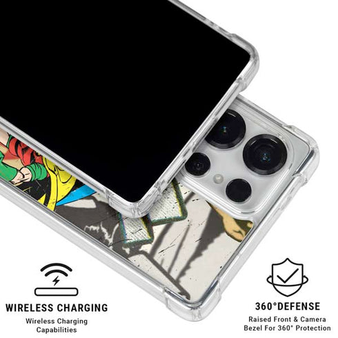 DC Comics Batman and Robin Vintage Action Pose Galaxy S26 Ultra Clear Case