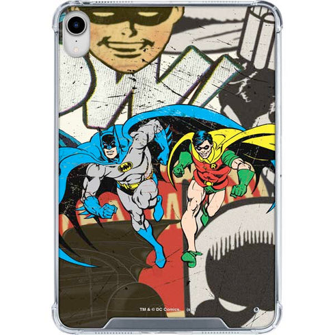 DC Comics Batman and Robin Vintage Action Pose iPad 11th Gen (2025) Clear Case