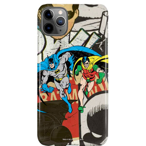DC Comics Batman and Robin Vintage Action Pose iPhone Cases