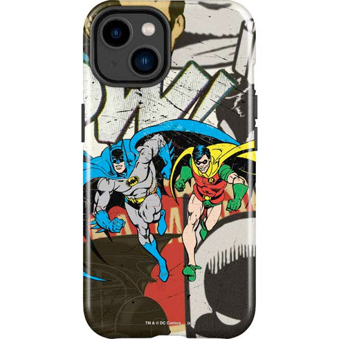 DC Comics Batman and Robin Vintage Action Pose iPhone 15 Impact Case
