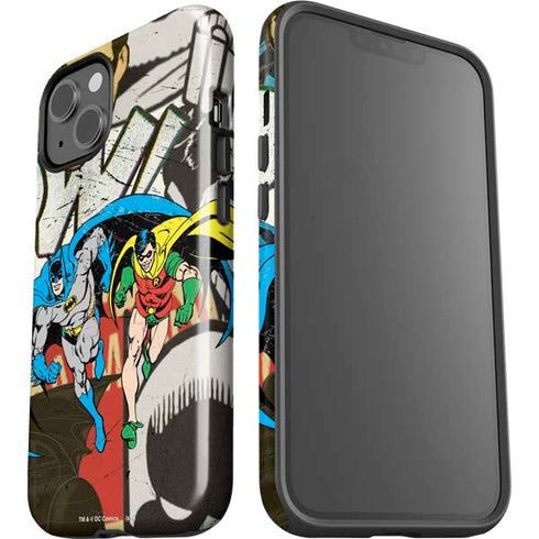 DC Comics Batman and Robin Vintage Action Pose iPhone 15 Impact Case