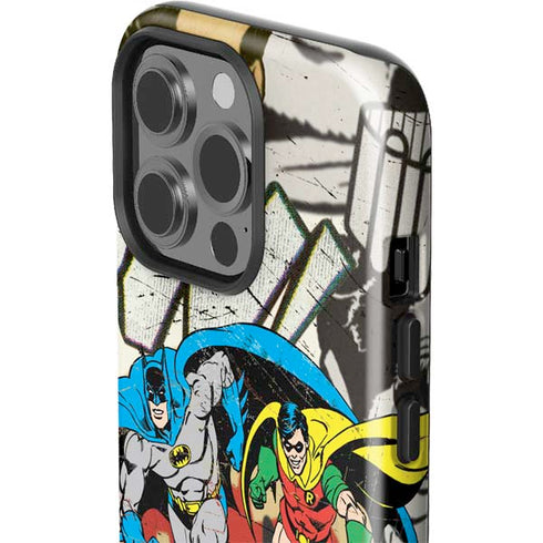 DC Comics Batman and Robin Vintage Action Pose iPhone 15 Pro Impact Case
