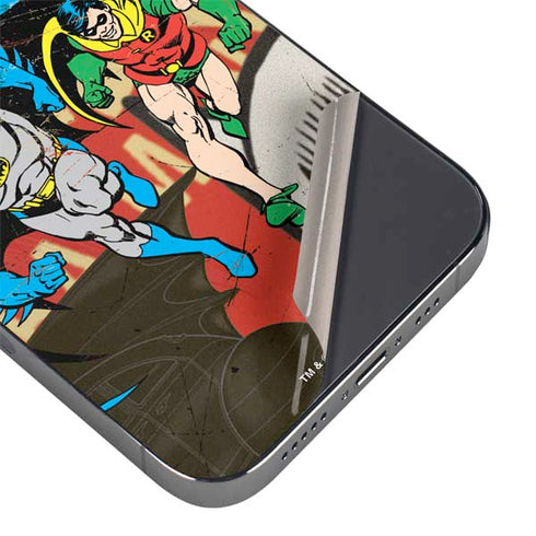 DC Comics Batman and Robin Vintage Action Pose iPhone 15 Pro Max Skin