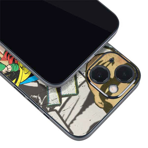 DC Comics Batman and Robin Vintage Action Pose iPhone 15 Skin
