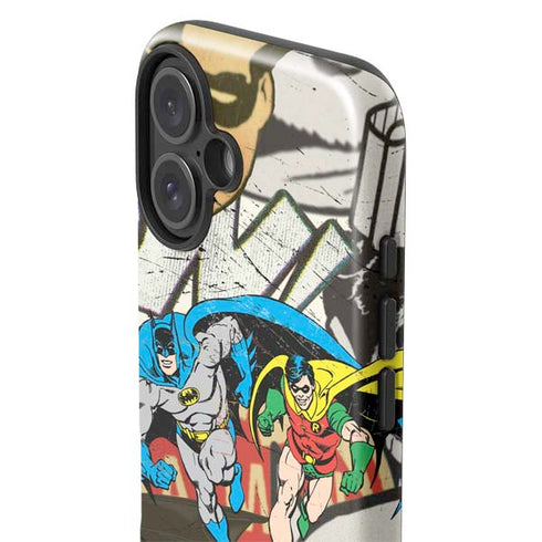 DC Comics Batman and Robin Vintage Action Pose iPhone 16 Impact Case