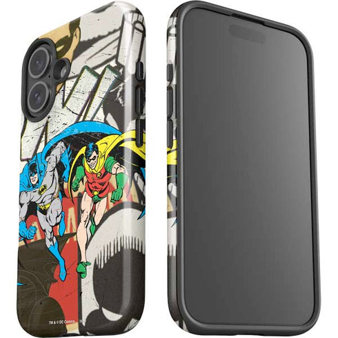 DC Comics Batman and Robin Vintage Action Pose iPhone 16 Impact Case