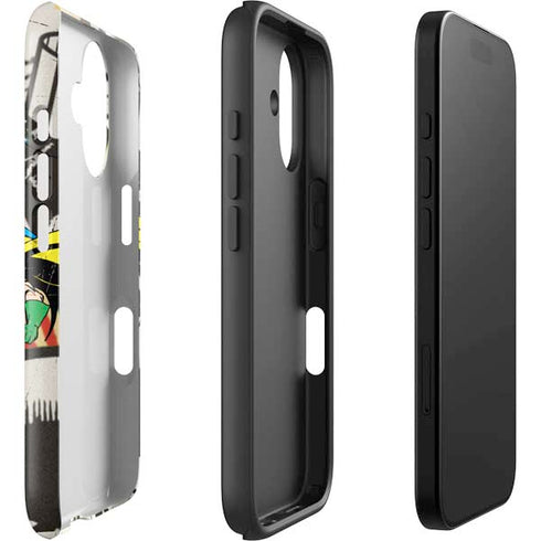 DC Comics Batman and Robin Vintage Action Pose iPhone 16 Plus Impact Case