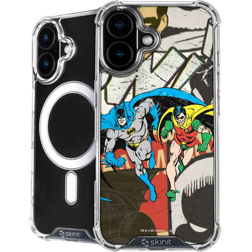 DC Comics Batman and Robin Vintage Action Pose iPhone 16 Plus MagSafe Case