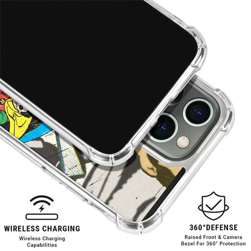 DC Comics Batman and Robin Vintage Action Pose iPhone 16 Pro Clear Case