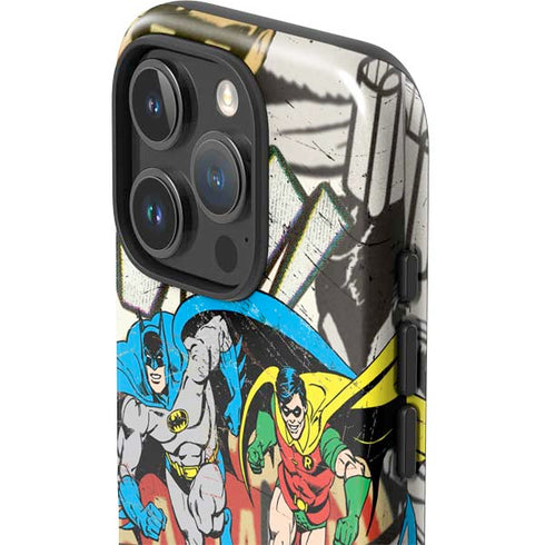 DC Comics Batman and Robin Vintage Action Pose iPhone 16 Pro Impact Case