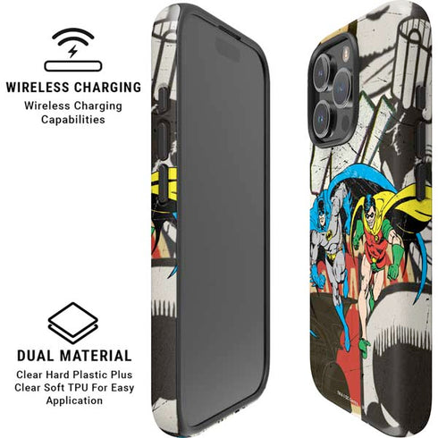 DC Comics Batman and Robin Vintage Action Pose iPhone 16 Pro Max Magsafe Impact Case