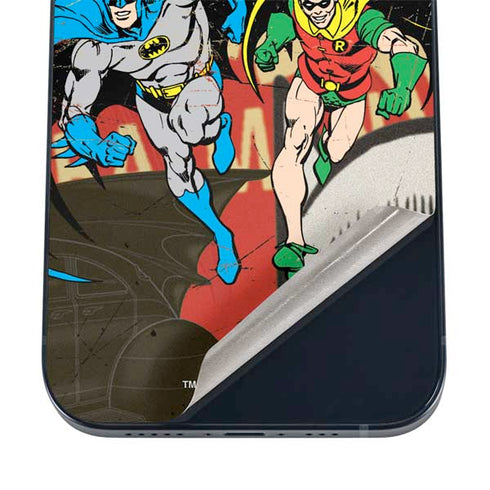 DC Comics Batman and Robin Vintage Action Pose iPhone 16 Skin