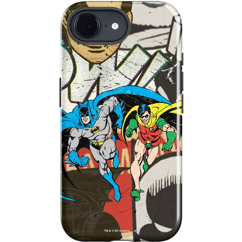 DC Comics Batman and Robin Vintage Action Pose iPhone 16e Impact Case