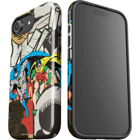 DC Comics Batman and Robin Vintage Action Pose iPhone 16e Impact Case