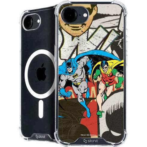 DC Comics Batman and Robin Vintage Action Pose iPhone 16e MagSafe Case