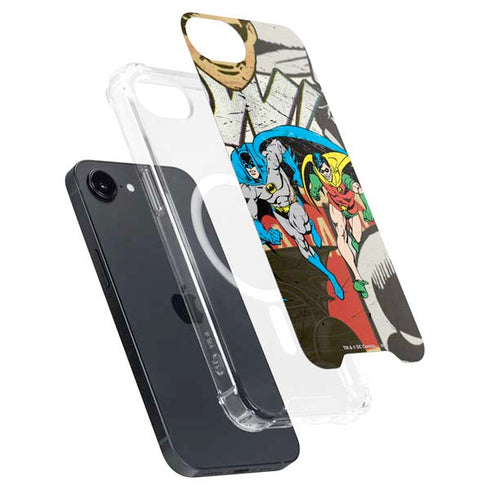 DC Comics Batman and Robin Vintage Action Pose iPhone 16e MagSafe Case