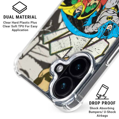 DC Comics Batman and Robin Vintage Action Pose iPhone 17 Clear Case