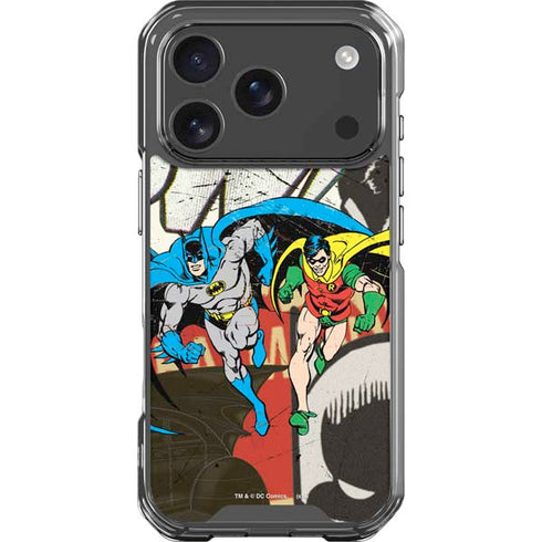 DC Comics Batman and Robin Vintage Action Pose iPhone 18 Pro Clear Case