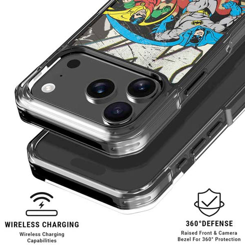 DC Comics Batman and Robin Vintage Action Pose iPhone 18 Pro Clear Case
